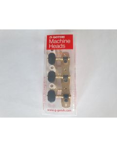 Gotoh gold machine heads for classical guitar with black buttons GTH15669