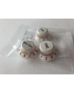 Boston Master Relic strat knobs white V/T/T MRC-ST50KN