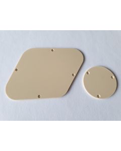Les paul back plate & switch plate set cream fits gibson