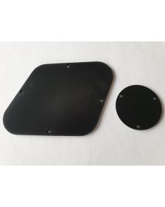 Les paul back plate & switch plate set black fits gibson