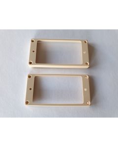 Humbucker mounting ring set curved bridge + neck cream