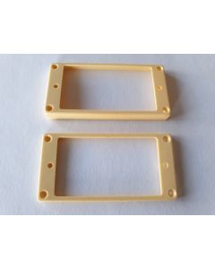 Humbucker guitar flat bottom mounting ring set cream