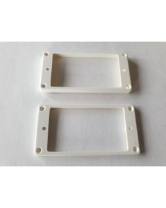Humbucker guitar flat bottom mounting ring set white
