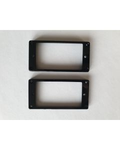 Humbucker mounting ring set curved bridge + neck black