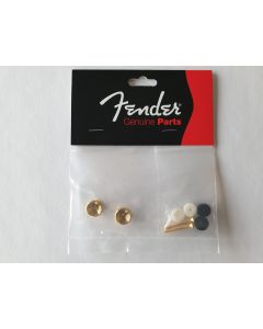 (2) Fender original vintage strap buttons gold 001-8916-049