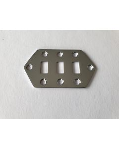 Jaguar slide switch plate chrome + screws fits fender