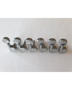 Wilkinson 6 in line tuners set chrome round buttons