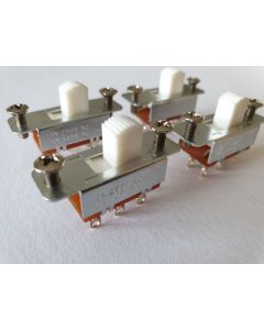 Set of 4 Jaguar slide switches with a white knob