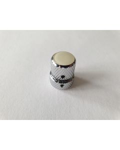 Guitar & bass dual control knob chrome with pearl inlay