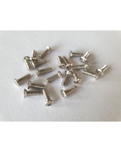 20 switch mounting screws chrome 3.3mm Fender CRL Oak