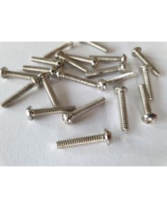 Set of 20 pickup & switch height mounting screws chrome Fender