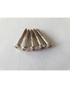 (5) Guitar & bass bridge mounting screws chrome