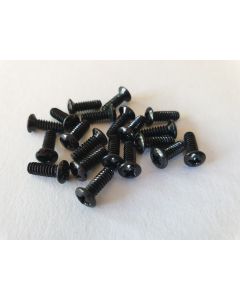 20 switch mounting screws black 3.3mm Fender CRL Oak