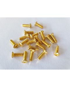 20 switch mounting screws gold 3.3mm Fender CRL Oak