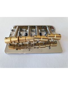 Wilkinson vintage bass bridge brass saddles + screws BB-WBBC-C