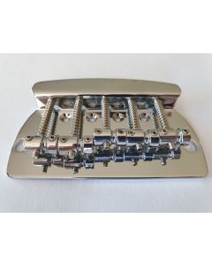 Quality solid 5 string 2 point bass guitar bridge chrome + screws