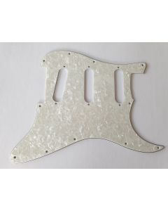 Stratocaster pickguard 4ply pearl white no pot/switch holes