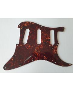 Stratocaster pickguard 4ply brown tortoise no pot holes