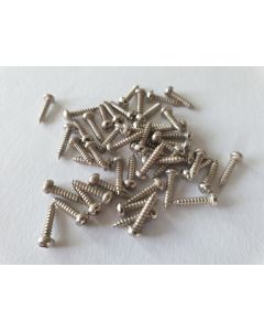 Set of 50 guitar tuner and string guide screws chrome