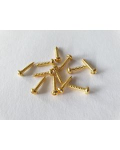 (12) machine head tuner mounting screws gold set