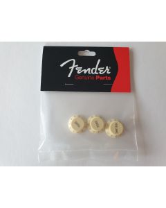 Fender genuine stratocaster knobs left handed aged white 099-1369-002