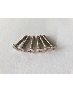 6x Countersunk pickup mounting screws chrome Fender