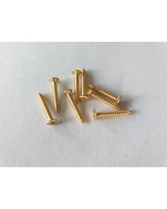 8x Guitar humbucker mounting ring screws gold