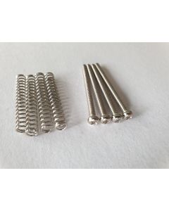 (4) Humbucker mounting screws chrome + springs USA