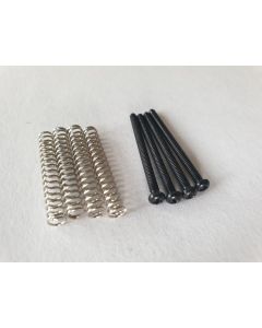 (4) Humbucker mounting screws black + springs USA