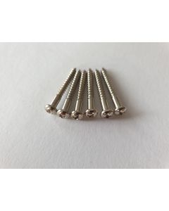 (6) Fender tremolo bridge screws 6 x 1-1/4 nickel 001-6170-049