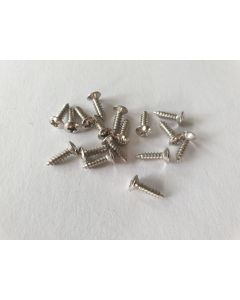 (17) countersunk pickguard mounting screws chrome set