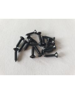 (17) countersunk pickguard mounting screws black set