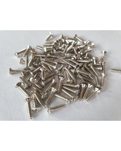 (100) countersunk pickguard mounting screws chrome set