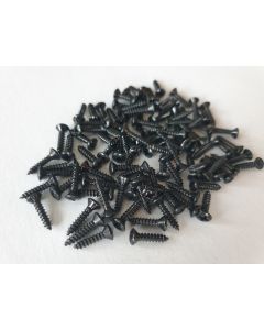 (100) countersunk pickguard mounting screws black set