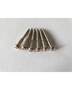 (6) Stratocaster vintage tremolo mounting screws chrome set