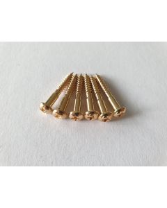 (6) Stratocaster vintage tremolo mounting screws gold