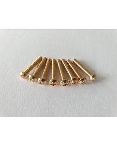 (8) pickup & switch height mounting screws gold Fender