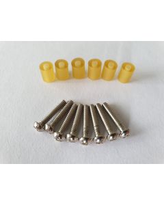 (8) pickup mounting screws chrome + 6 tubing Fender