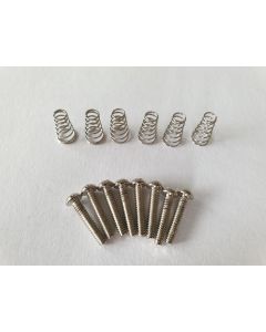 (8) pickup mounting screws chrome + springs Fender