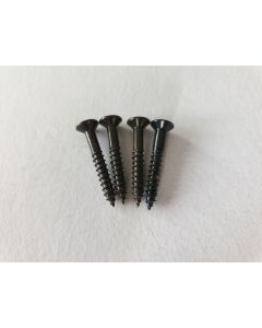 Set of 4 Telecaster and Bass bridge mounting screws black