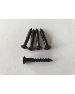 Set of 5 Telecaster and Bass bridge mounting screws black