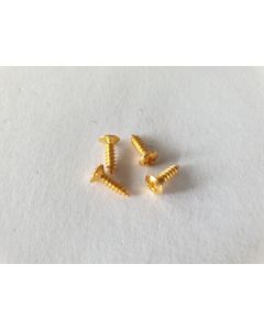 (4) Guitar and bass Jack plate mounting screws gold
