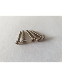 (5) Telecaster bass guitar bridge mounting screws chrome