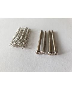 Humbucker metric mounting screws & springs set chrome