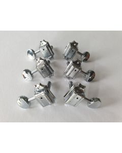 Wilkinson deluxe logo tuners 3L + 3R chrome round buttons