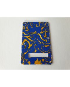 Stratocaster standard back plate 3ply yellow / blue fits fender