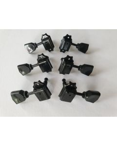Wilkinson deluxe tuners 3L + 3R black keystone buttons