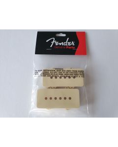 (2) Fender Jazzmaster aged white pickup covers 005-4442-049