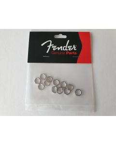 12 Fender Nickel Plated Hex Nuts For USA Pots and Jacks 001-6352-049