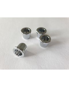 Set of 4 bass guitar string ferrules chrome TB-30-C
